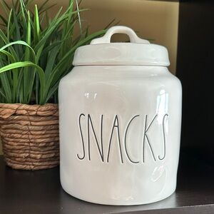 Rae Dunn Cream Ceramic Snack Canister